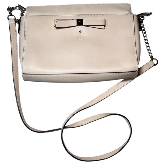 kate spade Handbags - Kate Spade Hancock Park Angelica Bow Leather Crossbody Bag Warm Vellum Pink